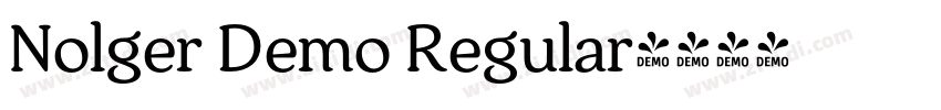 Nolger Demo Regular字体转换